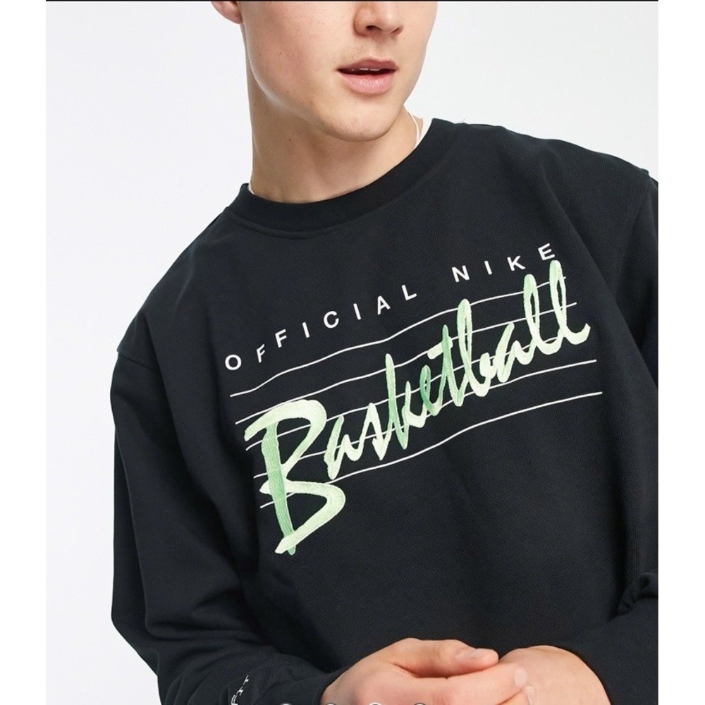 Nike Standard Issue Dri-Fit Basketball Sweatshirt XL Black Official Graphic XL